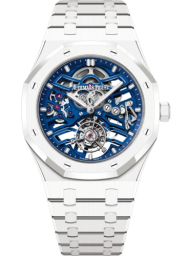 Audemars Piguet Royal Oak 41-26735CB.OO.1225CB.99 (White Ceramic Bracelet, Blue-toned Openworked Index Dial, White Ceramic Smooth Bezel) (26735CB.OO.1225CB.99)