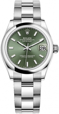 Rolex Datejust 31-278240 (Oystersteel Oyster Bracelet, Mint-green Index Dial, Domed Bezel)