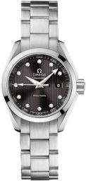 Omega Seamaster Aqua Terra 150M 30-231.10.30.60.56.001 (Stainless Steel Bracelet, Vertical-teak Grey Diamond Index Dial, Stainless Steel Bezel) (Omega 231.10.30.60.56.001)