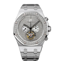 Audemars Piguet Royal Oak 44-26039BC.ZZ.1205BC.01 (White Gold Bracelet, Diamond-paved Dial, White MOP Subdials, White Gold Diamond-set Bezel) (26039BC.ZZ.1205BC.01)