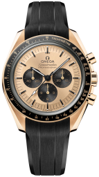 Omega Speedmaster Moonwatch 42-310.62.42.50.99.001 (Integrated Black Rubber Strap, Moonshine Gold-toned Index Dial, Black Tachymeter Bezel) (Omega 310.62.42.50.99.001)