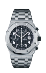 Audemars Piguet Royal Oak OffShore 42-26170ST.OO.1000ST.08 (Stainless Steel Bracelet, Méga Tapisserie Black Arabic Dial, Stainless Steel Smooth Bezel) (26170ST.OO.1000ST.08)