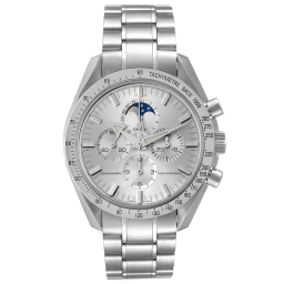 Omega Speedmaster Moonwatch 42-3575.30.00 (Stainless Steel Bracelet, Silver Index Dial, White Gold Tachymeter Bezel) (Omega 3575.30.00)