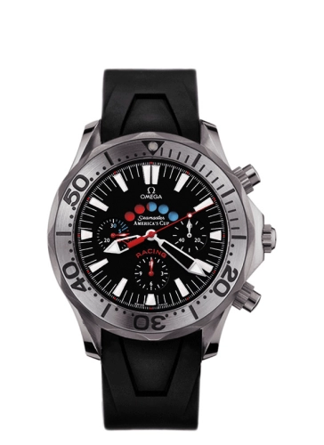 Omega Seamaster Diver 300M 44-2969.50.91 (Black Rubber Strap, Black Index Dial, Rotating Titanium Bezel)