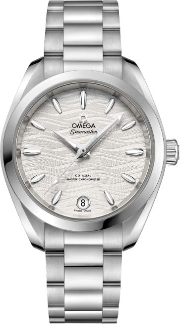 Omega Seamaster Aqua Terra 150M 28-220.10.34.20.02.002 (Stainless Steel Bracelet, Silver-toned Wave-embossed Index Dial, Stainless Steel Bezel)