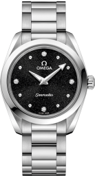 Omega Seamaster Aqua Terra 150M 28-220.10.28.60.51.001 (Stainless Steel Bracelet, Black Diamond Index Dial, Stainless Steel Bezel) (Omega 220.10.28.60.51.001)