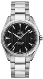 Omega Seamaster Aqua Terra 150M 38.5-231.10.39.21.01.002 (Stainless Steel Bracelet, Vertical-teak Black Diamond Index Dial, Stainless Steel Bezel) (Omega 231.10.39.21.01.002)