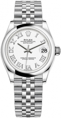 Rolex Datejust 31-278240 (Oystersteel Jubilee Bracelet, White Roman Dial, Domed Bezel)