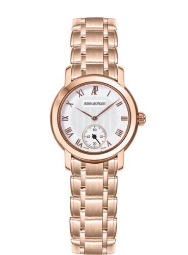 Audemars Piguet Jules Audemars 27-79386OR.OO.1229OR.01 (Pink Gold Bracelet, Silver-toned Roman Dial, Pink Gold Smooth Bezel)