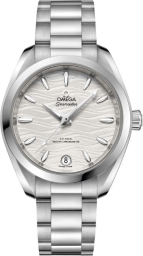 Omega Seamaster Aqua Terra 150M 28-220.10.34.20.02.002 (Stainless Steel Bracelet, Silver-toned Wave-embossed Index Dial, Stainless Steel Bezel) (Omega 220.10.34.20.02.002)