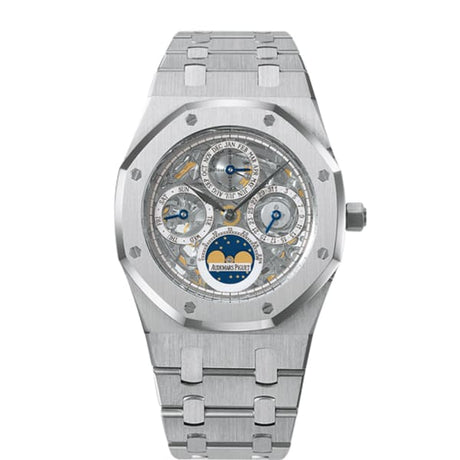 Audemars Piguet Royal Oak 39-25829PT.OO.0944PT.01 (Platinum Bracelet, Transparent Sapphire Openworked Dial, Platinum Smooth Bezel)