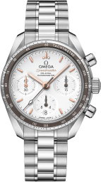 Omega Speedmaster Non-Moonwatch 38-324.30.38.50.02.001 (Stainless Steel Bracelet, Silver-toned Index Dial, Grey Tachymeter Bezel) (Omega 324.30.38.50.02.001)