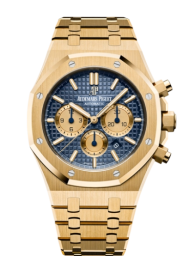 Audemars Piguet Royal Oak 41-26331BA.OO.1220BA.01 (Yellow Gold Bracelet, Grande Tapisserie Blue Index Dial, Yellow Gold Smooth Bezel) (26331BA.OO.1220BA.01)