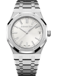 Audemars Piguet Royal Oak 41-15510ST.OO.1320ST.03 (Stainless Steel Bracelet, Grande Tapisserie Silver-toned Index Dial, Stainless Steel Smooth Bezel) (15510ST.OO.1320ST.03)