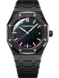 Audemars Piguet Royal Oak 34-77350CE.OO.1266CE.02.A (Black Ceramic Bracelet, Rainbow-coloured Sapphire Tapisserie Index Dial, Black Ceramic Smooth Bezel) (77350CE.OO.1266CE.02.A)