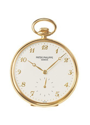 Patek Philippe Pocket Watches 44-973J-001 (White-lacquered Arabic Dial, Yellow Gold Smooth Bezel) (973J-001)