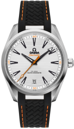 Omega Seamaster Aqua Terra 150M 41-220.12.41.21.02.002 (Structured Black Rubber Strap, Horizontal-teak Silver-toned Index Dial, Stainless Steel Bezel) (Omega 220.12.41.21.02.002)