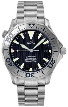 Omega Seamaster Diver 300M 41-2231.50.00 (Titanium Bracelet, Wave-embossed Black Index Dial, Rotating Titanium Bezel)