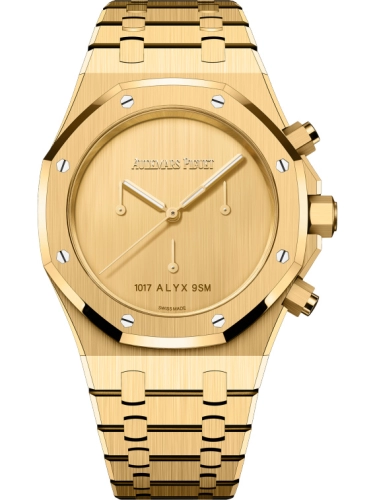 Audemars Piguet Royal Oak 41-26240BA.OO.1320BA.01 (Yellow Gold Bracelet, Vertical Satin-finished Yellow Gold Dial, Yellow Gold Smooth Bezel)