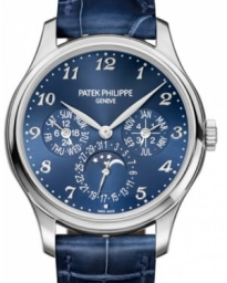 Patek Philippe Grand Complications 39-5327G (Shiny Navy-blue Alligator Leather Strap, Royal-blue Sunburst Arabic Dial, Smooth Bezel) (5327G-001)