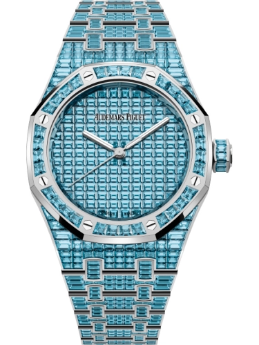 Audemars Piguet Royal Oak 37-15554BC.TO.1274BC.01 (Baguette-cut Topaz-set White Gold Bracelet, Baguette-cut Topaz-paved Dial, Baguette-cut Topaz-set Bezel)