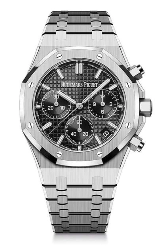 Audemars Piguet Royal Oak 41-26240ST.OO.1320ST.02 (Stainless Steel Bracelet, Grande Tapisserie Black Index Dial, Stainless Steel Smooth Bezel)