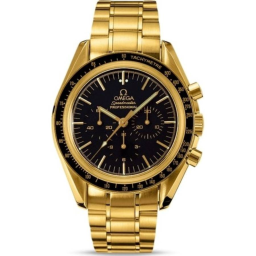 Omega Speedmaster Moonwatch 42-3194.50.00 (Yellow Gold Bracelet, Black Index Dial, Black Tachymeter Bezel) (Omega 3194.50.00)