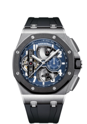 Audemars Piguet Royal Oak Offshore 44-26388PO.OO.D027CA.01 (Blue Rubber Strap, Openworked Blue Arabic Dial, Black Ceramic Smooth Bezel) (26388PO.OO.D027CA.01)