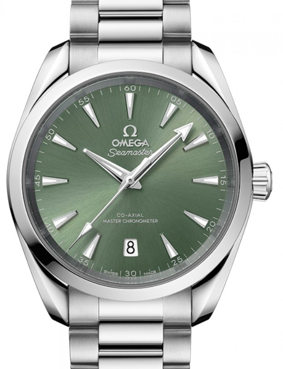 Omega Seamaster Aqua Terra 150M 38-220.10.38.20.10.002 (Stainless Steel Bracelet, Bay Green Sunburst Index Dial, Stainless Steel Bezel)