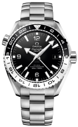 Omega Seamaster Planet Ocean 600M 43.5-215.30.44.22.01.001 (Stainless Steel Bracelet, Black Ceramic Arabic/Index Dial, Rotating Black/White Ceramic Bezel) (Omega 215.30.44.22.01.001)