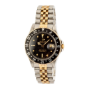 Rolex GMT-Master 40-16753 (Yellow Rolesor Jubilee Bracelet, Black Nipple Dial, Black Aluminum Bezel)