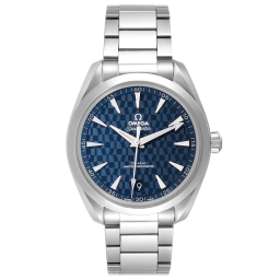 Omega Seamaster Aqua Terra 150M 44-522.12.41.21.03.001 (Blue Structured Rubber Strap, Polished Blue Ceramic Index Dial, Stainless Steel Bezel) (Omega 522.12.41.21.03.001)