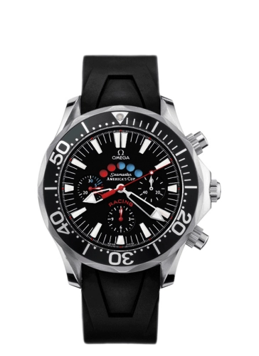 Omega Seamaster Diver 300M 44-2869.50.91 (Black Rubber Strap, Black Index Dial, Rotating Black Ceramic Bezel)