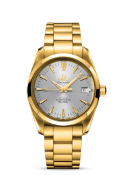 Omega Seamaster Aqua Terra 150M 39.2-2103.30.00 (Yellow Gold Bracelet, Silver Index Dial, Yellow Gold Bezel) (Omega 2103.30.00)