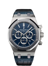 Audemars Piguet Royal Oak 41-26325PL.OO.D310CR.01 (Night-blue Alligator Leather Strap, Leo Messi Satin-finished Blue Index Dial, Tantalum Smooth Bezel) (26325PL.OO.D310CR.01)