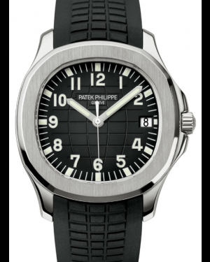 Patek Philippe Aquanaut 40.8-5167A-001 (Tropical Black Rubber Strap, Black-embossed Arabic Dial, Stainless Steel Smooth Bezel)