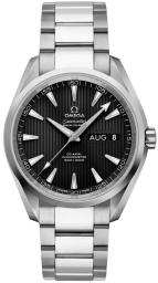 Omega Seamaster Aqua Terra 150M 38.5-231.10.39.22.01.001 (Stainless Steel Bracelet, Vertical-teak Black Diamond Index Dial, Stainless Steel Bezel) (Omega 231.10.39.22.01.001)