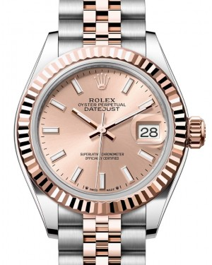 Rolex Lady-Datejust 28-279171 (Everose Rolesor Jubilee Bracelet, Rosé Index Dial, Fluted Bezel)