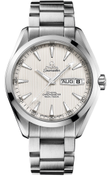 Omega Seamaster Aqua Terra 150M 43-231.10.43.22.02.001 (Stainless Steel Bracelet, Vertical-teak Silver-toned Index Dial, Stainless Steel Bezel) (Omega 231.10.43.22.02.001)