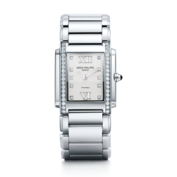 Patek Philippe Twenty~4 25.1x30-4910/10A T (Stainless Steel Bracelet, Diamond-set Tiffany-white Roman Dial, Diamond Bezel) (4910/10A T)