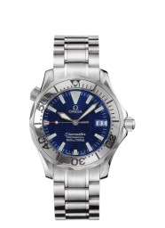 Omega Seamaster Diver 300M 36.25-2263.80.00 (Stainless Steel Bracelet, Wave-embossed Blue Index Dial, Rotating Stainless Steel Bezel) (Omega 2263.80.00)