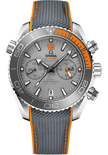 Omega Seamaster Planet Ocean 600M 45.5-215.92.46.51.99.001(Orange/Grey Structured Rubber Strap, Grey Arabic/Index Dial, Rotating Orange Rubber/Grey Ceramic Bezel)