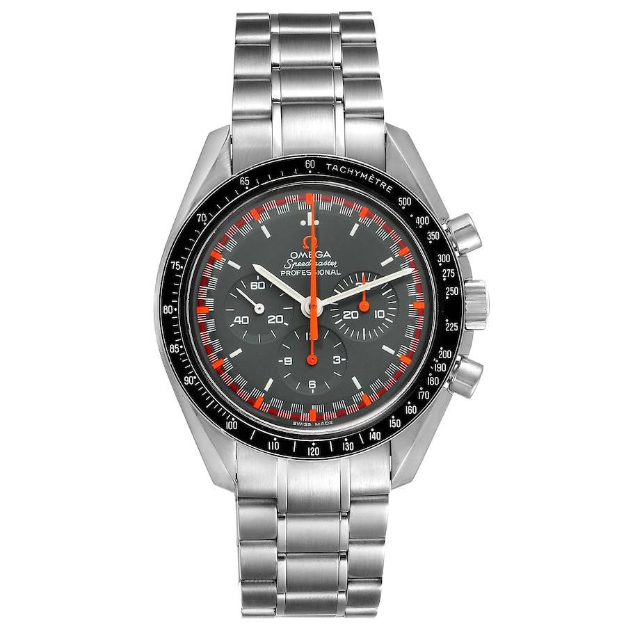 Omega Speedmaster Moonwatch 42-3570.40.00 (Stainless Steel Bracelet, Grey Mark II Racing Style Index Dial, Black Tachymeter Bezel)