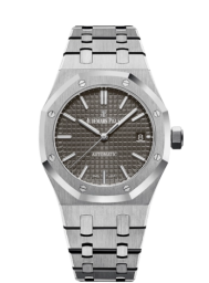 Audemars Piguet Royal Oak 37-15450ST.OO.1256ST.02 (Stainless Steel Bracelet, Grande Tapisserie Ruthenium-toned Index Dial, Stainless Steel Smooth Bezel) (15450ST.OO.1256ST.02)