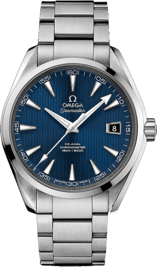 Omega Seamaster Aqua Terra 150M 41.5-231.10.42.21.03.001 (Stainless Steel Bracelet, Vertical-teak Blue Index Dial, Stainless Steel Bezel)