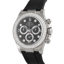 Rolex Daytona 116589RBR (Black Rubber Bracelet, Black Dial, Black/WG Subdials)