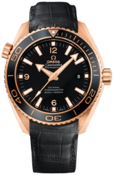 Omega Seamaster Planet Ocean 600M 45.5-232.63.46.21.01.001 (Black Alligator Leather Strap, Black Arabic/Index Dial, Rotating Black Ceramic Bezel) (Omega 232.63.46.21.01.001)