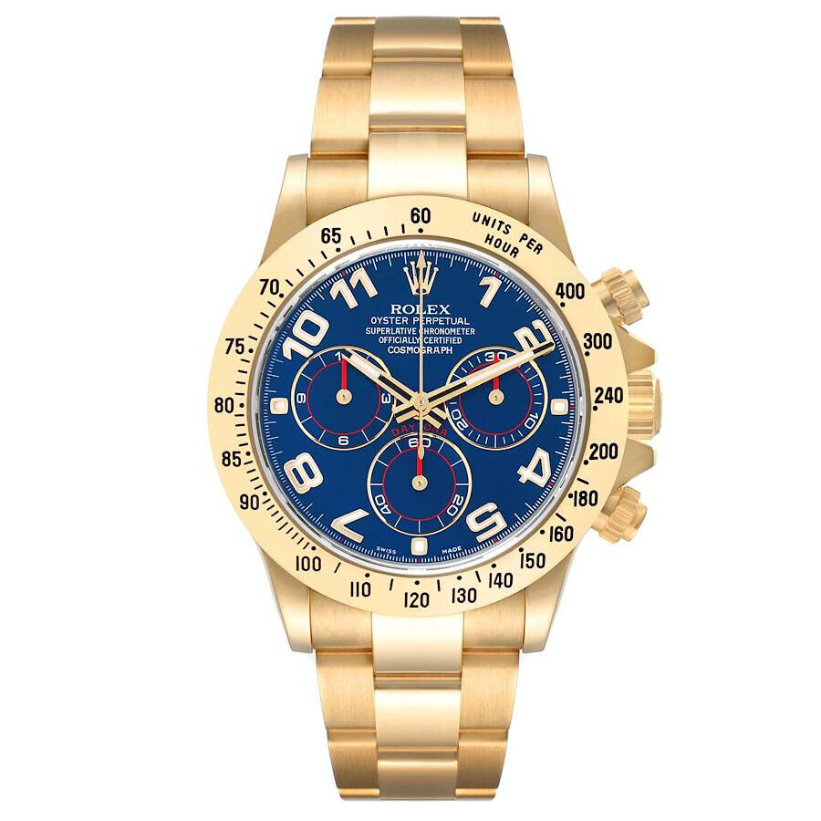 Rolex Daytona 116528 (Yellow Gold Oyster Bracelet, Blue Dial, Blue Subdials)