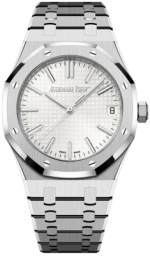 Audemars Piguet Royal Oak 41-15510ST.OO.1320ST.08 (Stainless Steel Bracelet, Grande Tapisserie Silver-toned Index Dial, Stainless Steel Smooth Bezel) (15510ST.OO.1320ST.08)