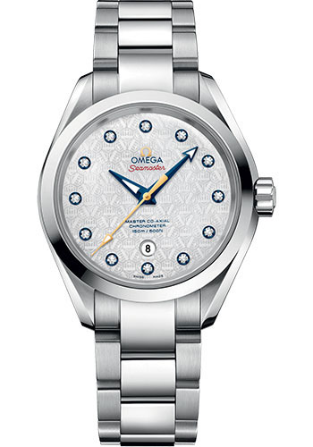 Omega Seamaster Aqua Terra 150M 34-231.10.34.20.55.003 (Stainless Steel Bracelet, Ryder Cup-patterned White MOP Diamond Index Dial, Stainless Steel Bezel)